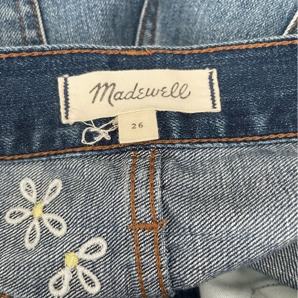 Madewell The Perfect Jean Short Daisy Embroidered Edition Size 26 - Picture 5 of 7